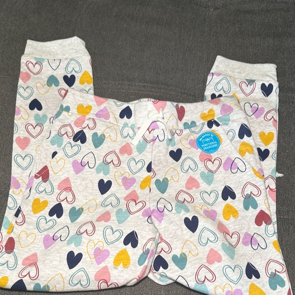 Colorful Heart Print Pants